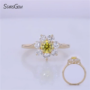 Phòng thí nghiệm tạo ra các vòng vàng đính hôn kim cương vàng