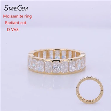 Lab Grown Diamond Gold Eternity Wedding Band
